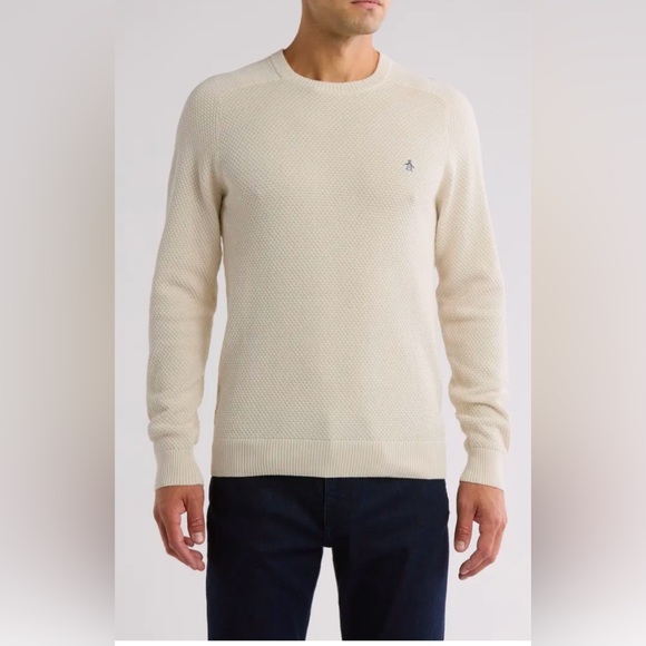 Original Penguin Novelty Cotton Bubble Stitch‎ Sweater-Size Medium New with Tags - Picture 1 of 10